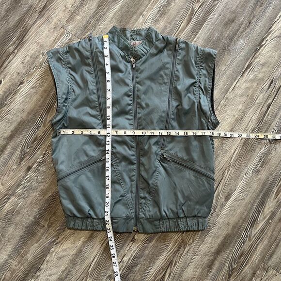 Vintage Compass Point Nylon Tech Vest Zip Vent Slate Gray S Korea - Picture 8 of 9